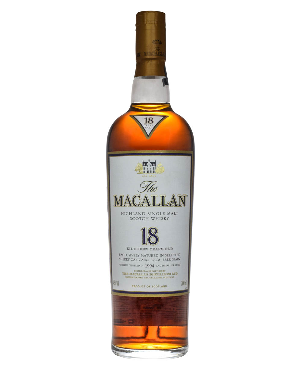 Macallan 18 Year Sherry Oak Cask Highland Single Malt Scotch